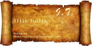 Illik Tullia névjegykártya
